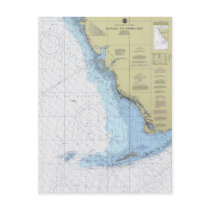 Havana to Tampa Bay Florida Nautical Chart Postcar postcards by sailorpatp Havana to Tampa Bay Florida Nautical Chart Postcar postcards