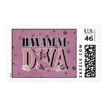 Havanese DIVA Postage Stamp