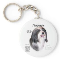 Havanese History Design Keychain