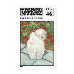 Havanese in the Poppies Art Postage Stamp