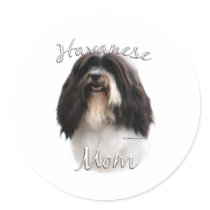 Havanese Mom 2 Round Stickers