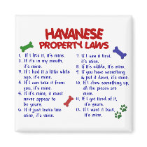 HAVANESE Property Laws 2 Magnets