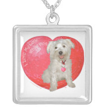 Havanese / Westie Mix Valentine's Day Jewelry