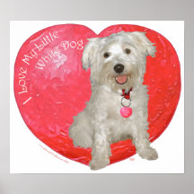 Havanese / Westie Mix Valentine's Day Print
