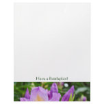 Have a Battleplan! Letterhead Purple Floral Flower
