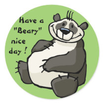 Have a  beary nice day stickers