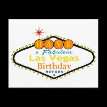 Have A Fabulous Las Vegas Birthday Postcard