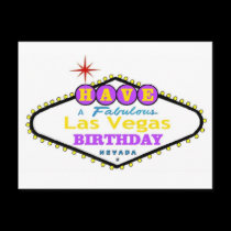 Have A Fabulous Las Vegas Birthday Postcard