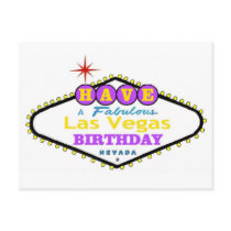 Have A Fabulous Las Vegas Birthday Postcard