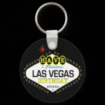 Have A Fabulous Las Vegas Birthday  Sticker keychains