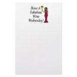 Have A Fabulous Wine Wednesday! Wine Diva Customized Stationery