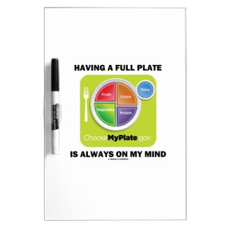 Have A Full Plate Is Always On My Mind Food Groups Dry Erase Whiteboard
