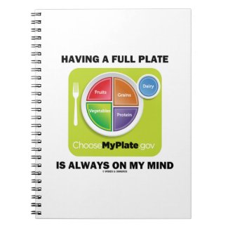 Have A Full Plate Is Always On My Mind Food Groups Note Books
