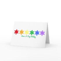 Have A Gay Holiday (Rainbow Snowflakes) Card