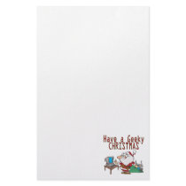 have a geeky christmas santa computer tech custom stationery
