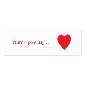 Have a good day.., red heart gift, give away cards profilecard