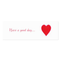 Have a good day.., red heart gift, give away cards profile cards