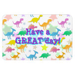 Have a Great Day Cute Dinosaurs Pattern Magnet