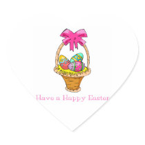Have a Happy Easter (2) Heart Stickers