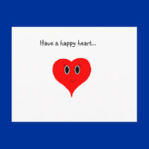 Have a Happy Heart Postcard by LilMel Have a Happy Heart Postcard