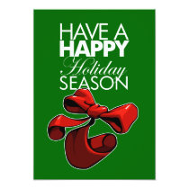 holiday party, holidays, happy holidays, christmas, bow, holiday season, Invitation with custom graphic design