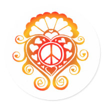 have a heart /henna sunburst stickers