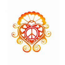 have a heart /henna sunburst t-shirts