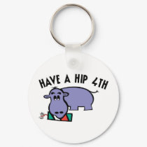 Have a Hip 4th Hippo keychains by doonidesigns Have a Hip 4th Hippo keychains