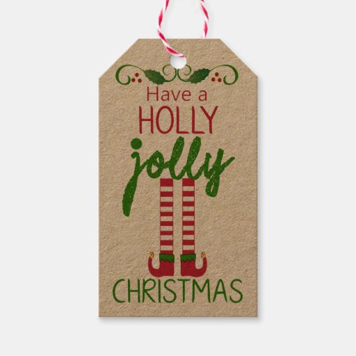 have-a-holly-jolly-christmas-homemade-pack-of-gift-tags-zazzle