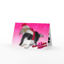Have A Hoppy Christmas - Rabbit Xmas Card