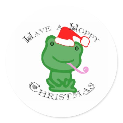 Have a Hoppy Christmas! Round Sticker by christmasstuff