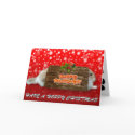 Have A Hoppy Holiday Red - Rabbit Christmas Card