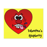 Have a Juicy Raspberry for Valentine's Post Cards