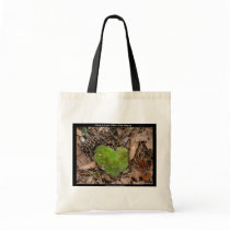 Have a Love Affair with Nature Moss Heart Gifts Tote Bags