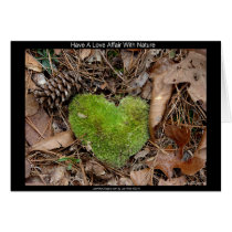 Have a Love Affair with Nature Moss Heart Gifts Card