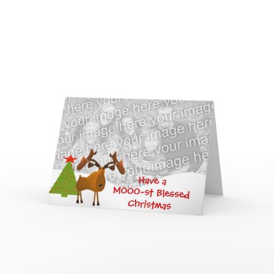 Have a MOO-ST Blessed Christmas - Card by samack