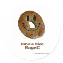 Have a Nice Bagel! Round Stickers