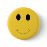 Have A Nice Day Yellow Smile Face Button Favor
