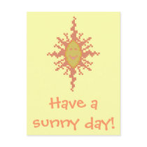 Have a sunny day! Sunburst Postcard by ingasi Have a sunny day! Sunburst Postcard