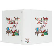 have a techy christmas computer geek santa 3 ring binder