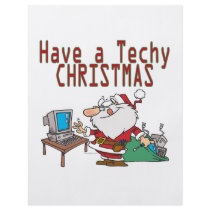 have a techy christmas computer geek santa flyer design
