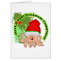 Have a Very Calamari Christmas! cards
