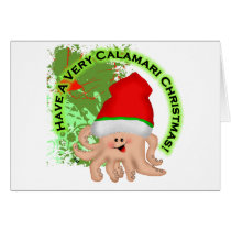 Have a Very Calamari Christmas! cards