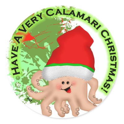 Have a Very Calamari Christmas! Stickers by nextstopitaly