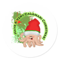 Have a Very Calamari Christmas! stickers
