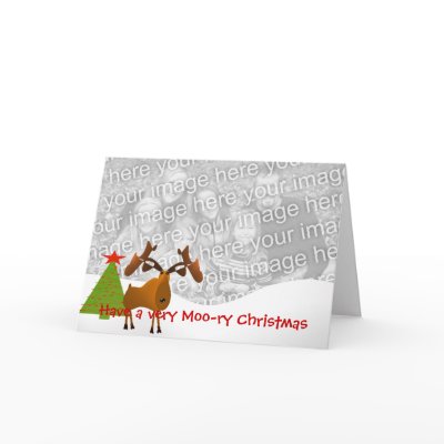 Have a Very Moo-ry Christmas Greeting Card by samack