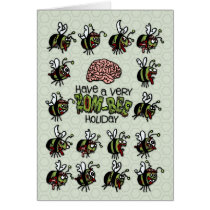 Have a very Zom-Bee Holiday cards