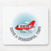 Have a wonderful trip! Airplane with passengers Mousepad