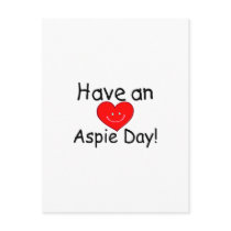 Have An Aspie Day (Smiley Hrt) Post Card