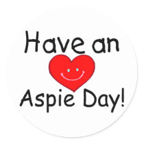 Have An Aspie Day (Smiley Hrt) Round Stickers